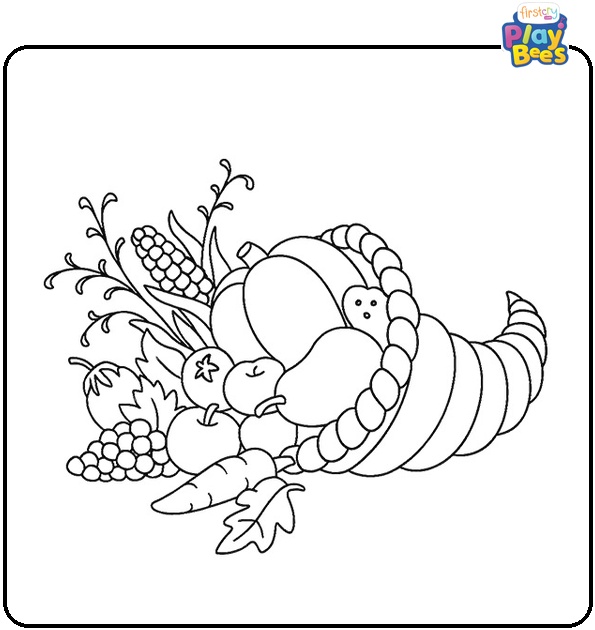 Thanksgiving-Cornucopia-Coloring-Page Thanksgiving-Cornucopia-Coloring-Page
