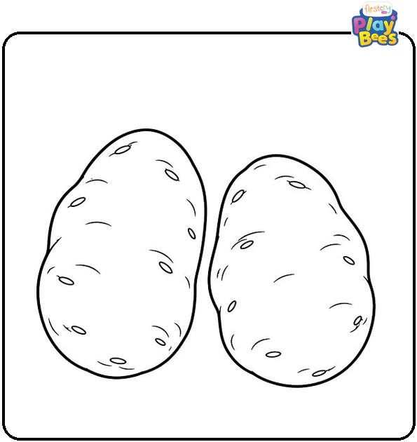 Two Potatoes Coloring Page Two Potatoes Coloring Page