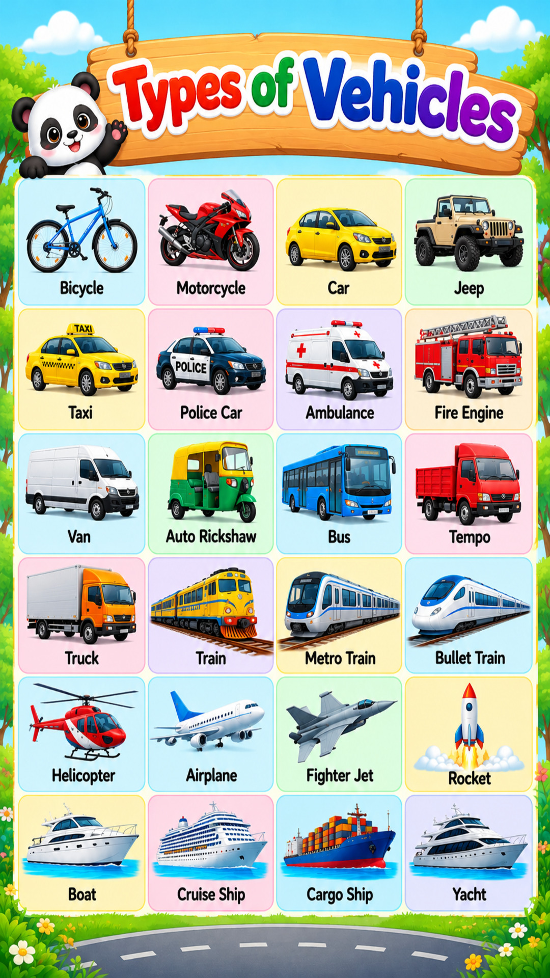 Vehicle Names for Kids -1